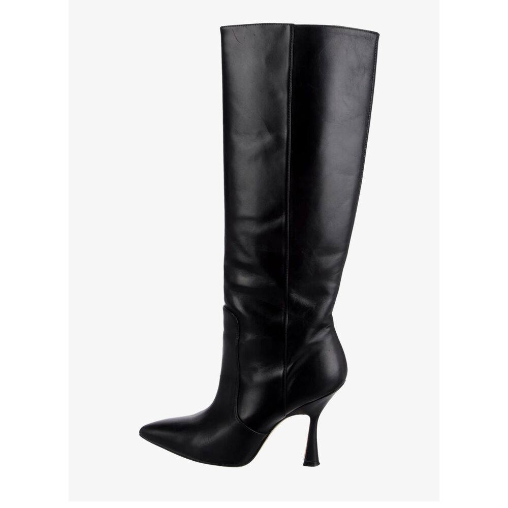 Stuart Weitzman Parton 100 Leather Knee High Boots Black Size 8.5